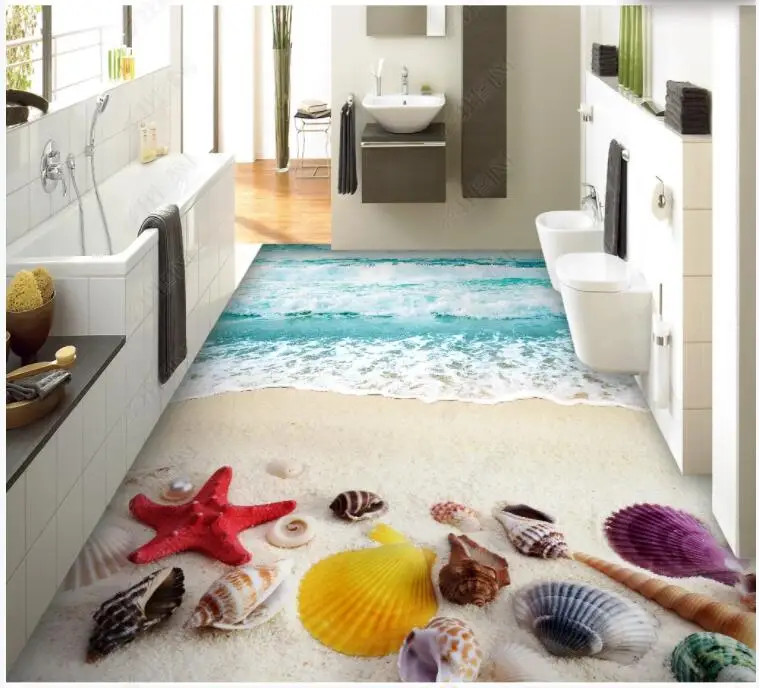 

ПВХ самоклеящиеся виниловые обои 3d с рисунком ракушек, настенные украшения для дома, гостиной, 3 d, фото на заказ