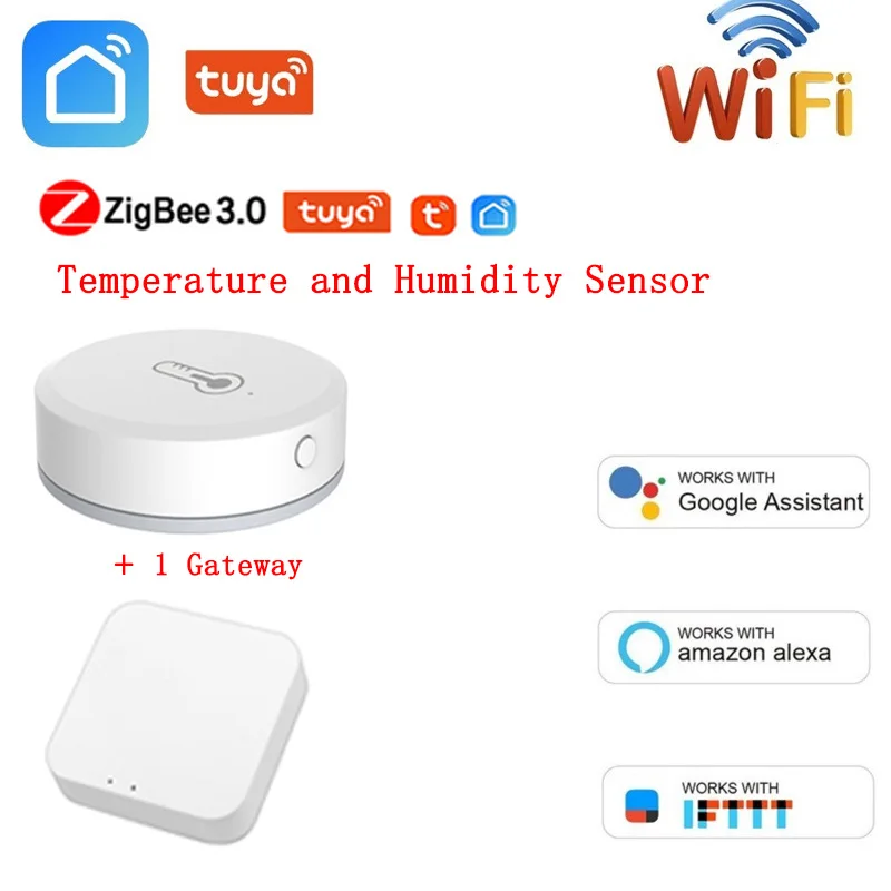 

Smart Air Pressure Temperature Humidity Environment Sensor Work With Tuya Smart Life App Alexa Google Home App Smart Temperature