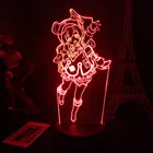 Genshin ударная игра Klee фигурные 3D лампы светодиодные RGB ночные светильники день рождения крутой подарок для игровой комнаты стола красочное украшение