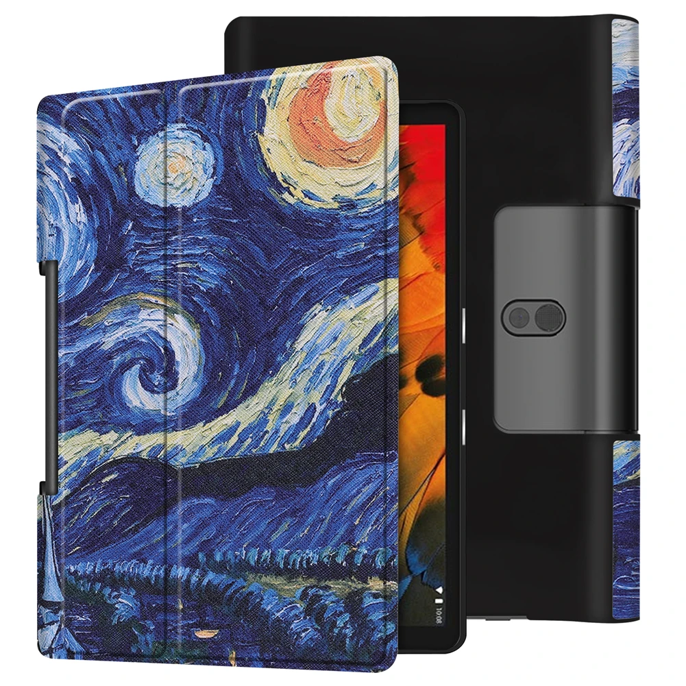 Starry sky Чехол для lenovo Yoga Smart Tab YT-X705 10," чехол для планшета кожаный флип-чехол для lenovo Yoga Tab 5 YT-X705F защитный чехол - Цвет: Starry sky