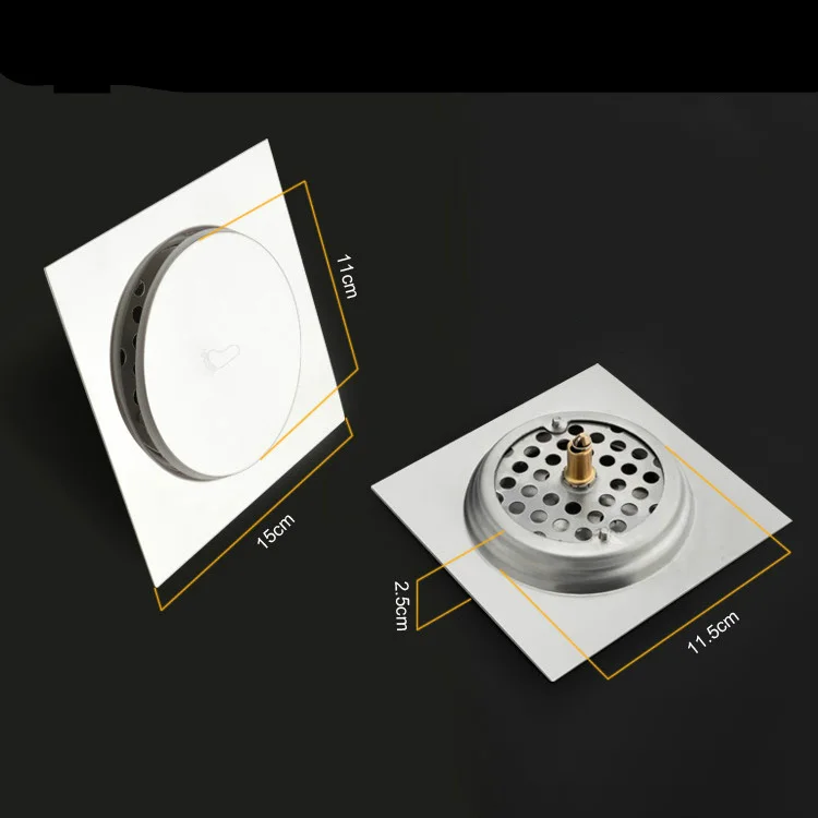 

Stainless Steel Bouncing Floor Drain Sewer Anti-blocking Filter Shower Floor Cover Metal Deodorant Pedal Bathroom Accesories