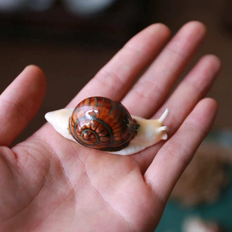 Домашний декор ручная работа керамическая имитация маленькая улитка чайная