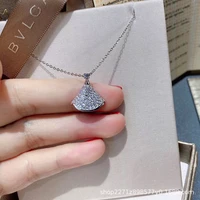 925 sterling silver female luxury necklace chain white zircon elegant trend pendant necklace for women girl classic jewelry