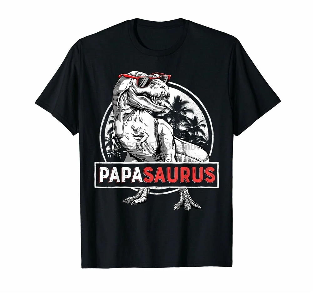 

Papasaurus T Shirt T Rex Papa Saurus Dinosaur Men Dad Daddy Graphic Tee Shirt