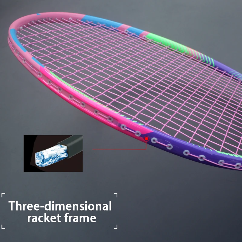 Ракетки для бадминтона из углеродного волокна суперсветильник ракетки 8U 65 ± 3g