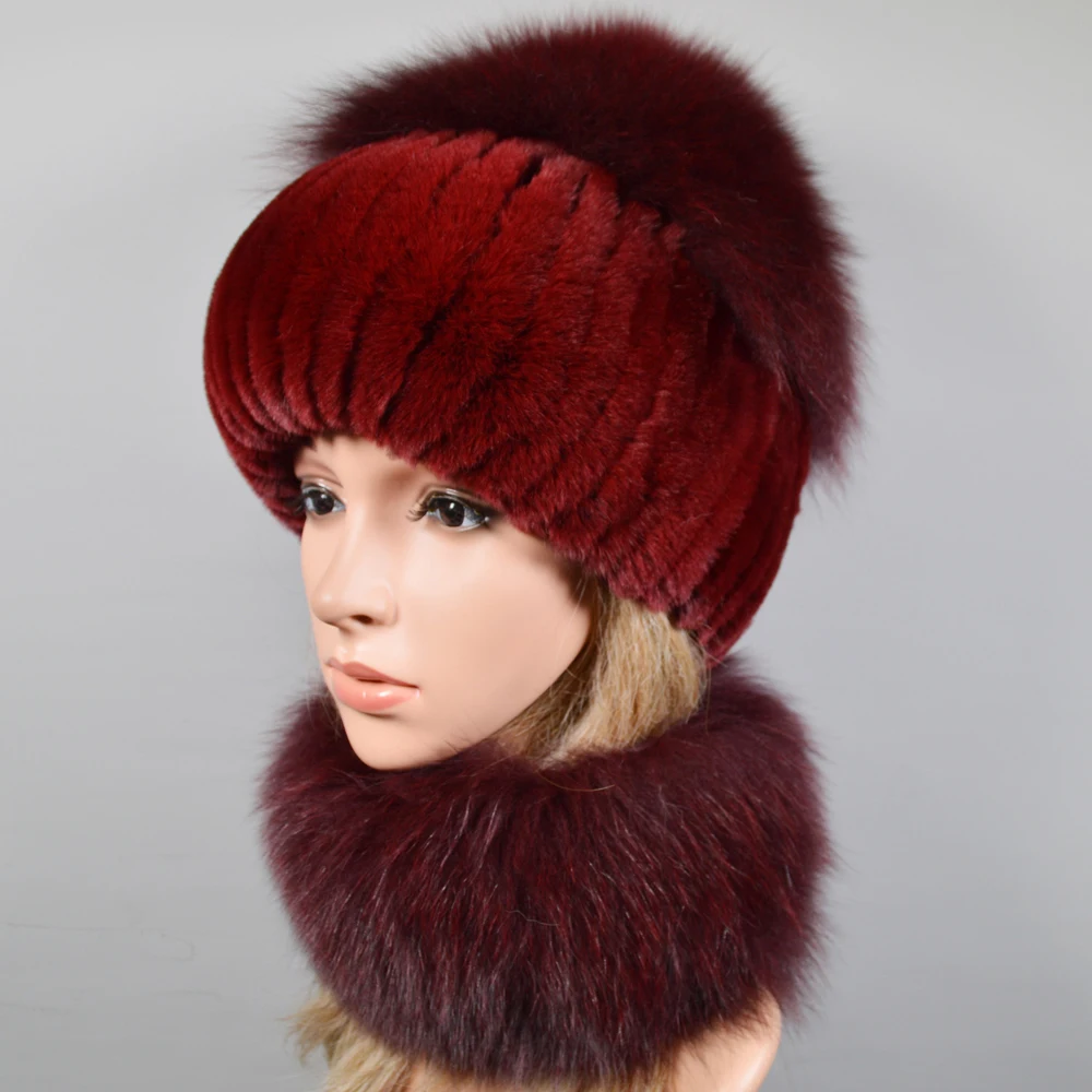 2021 Лидер продаж зимние модные женские туфли настоящий шарф из меха кролика рекс