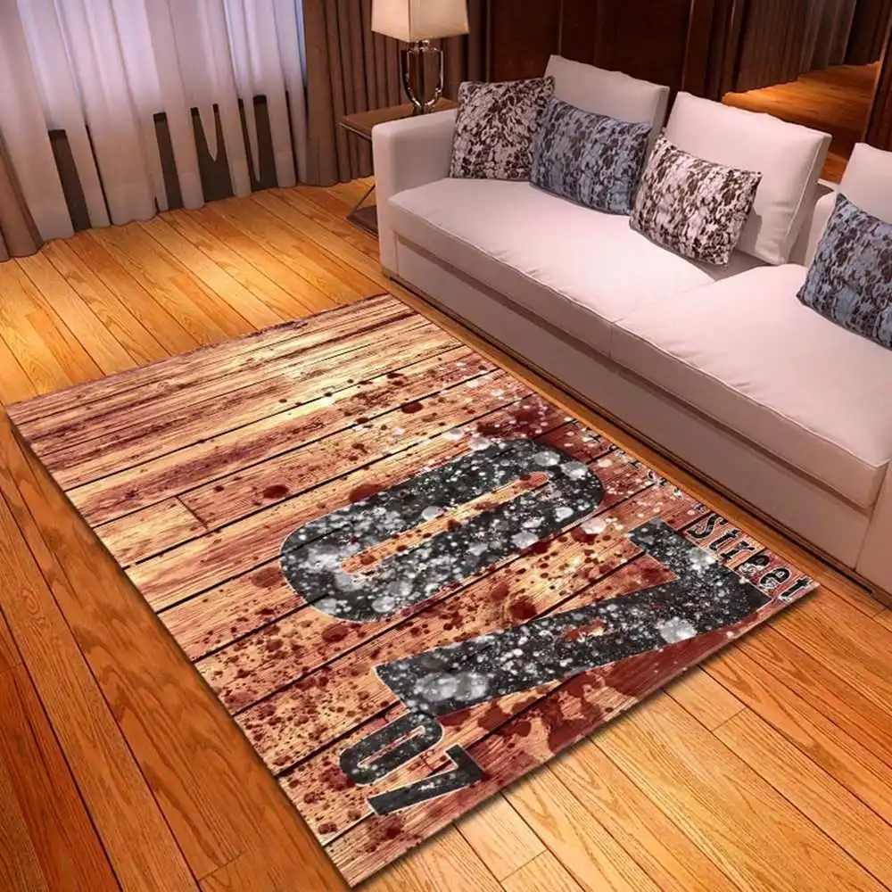 

Standard wood grain living room rug decoration of the children's room rug for home children anti-slip fourth corridor bedside