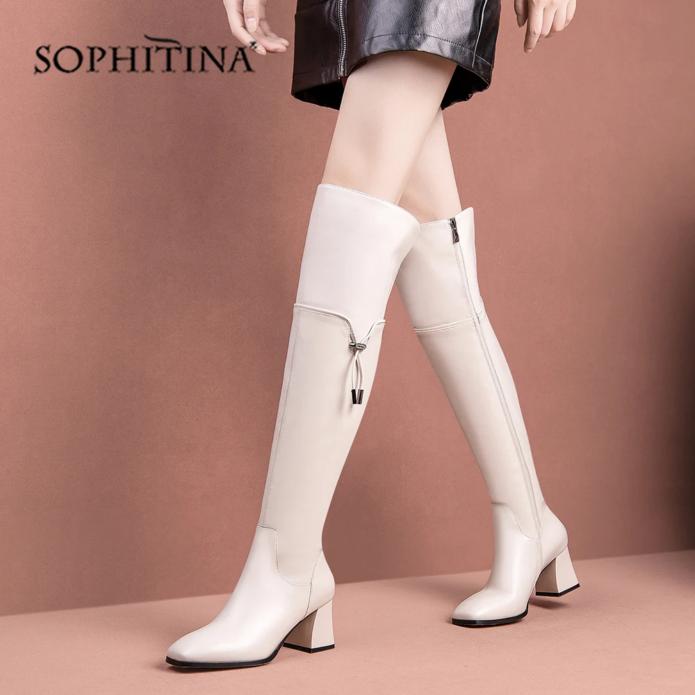 SOPHITINA/Новые однотонные ботинки Высококачественная пикантная обувь из