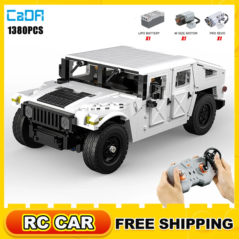 

Cada Remote Control Off Road Suv Building Blocks 1380pcs Rc Racing Car City Vehicle Moc Bricks Gift Toys For Children