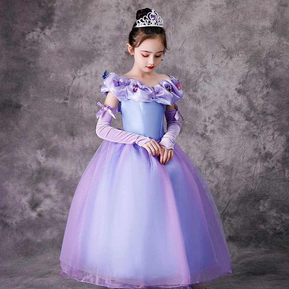 Платье принцессы Cinderelia с изображением сказочных сказок для девочек роскошные