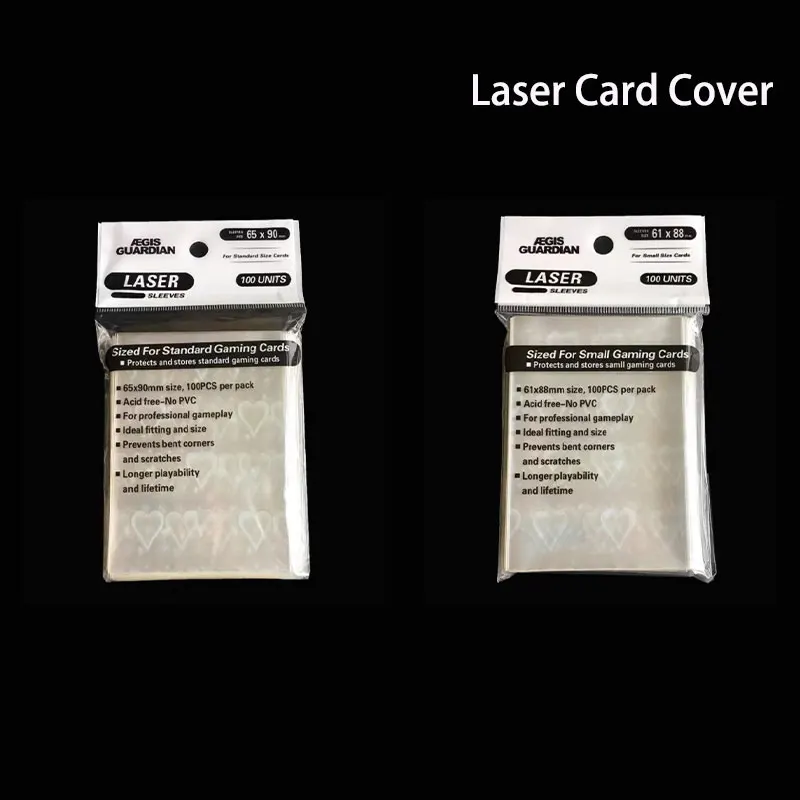 100Pcs Foil Laser Clear Sleeves Photo Holographic Protector Trading Cards Shield Cover Card | Спорт и развлечения