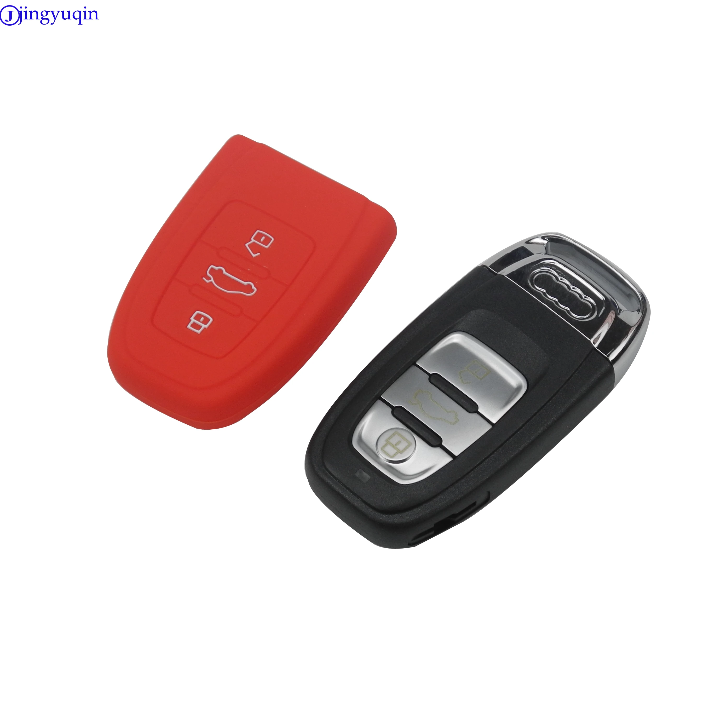 jingyuqin Remote Silicone 3B Key Cover Case Protect For Audi B6 B7 B8 A4 A5 A6 A7 A8 Q5 Q7 R8 TT S5 S6 S7 S8 SQ5 RS5 Smart Key|remote silicone|audi