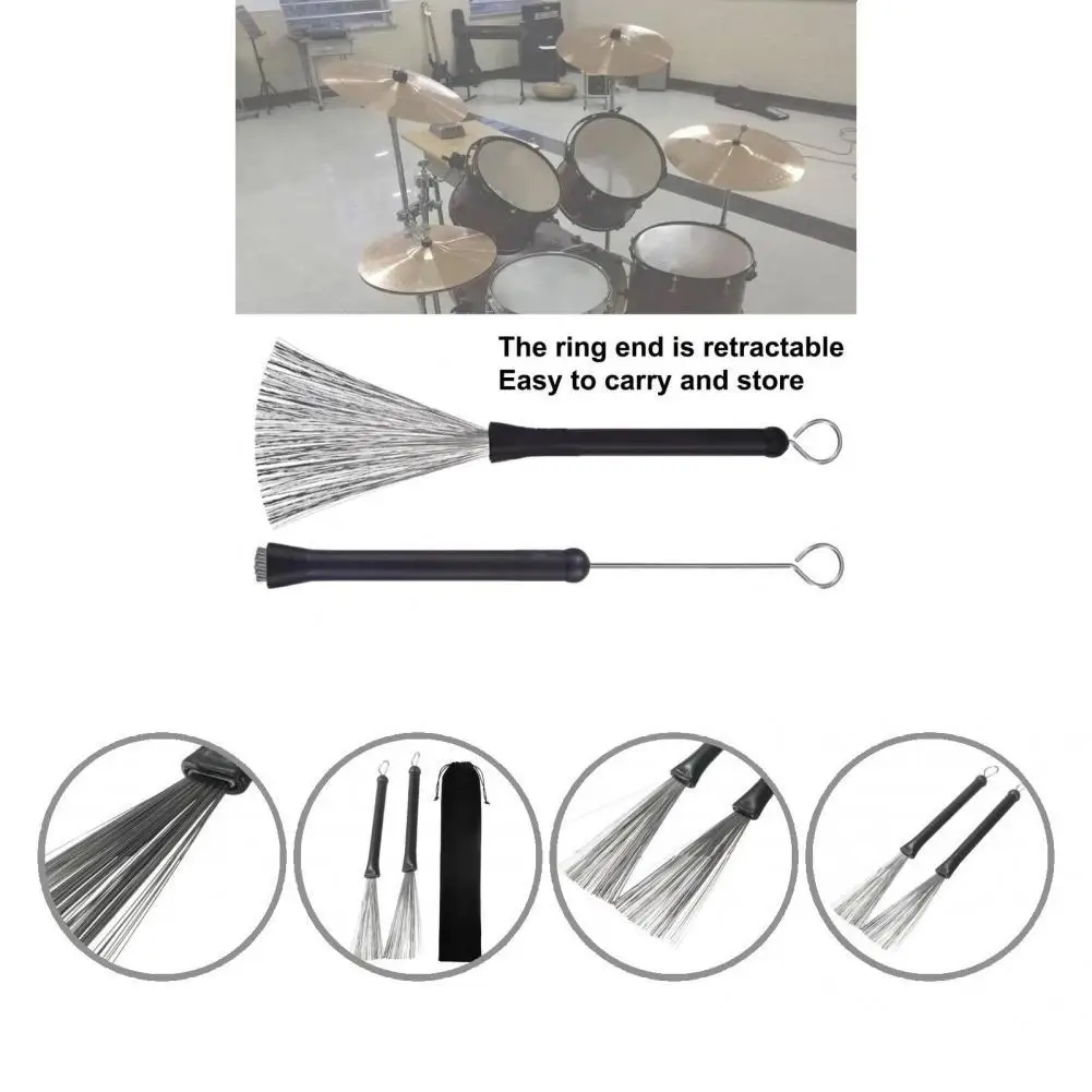 

Anti-Slip Solid Wire Sticks Comfortable Handle Drum Brush for Concert