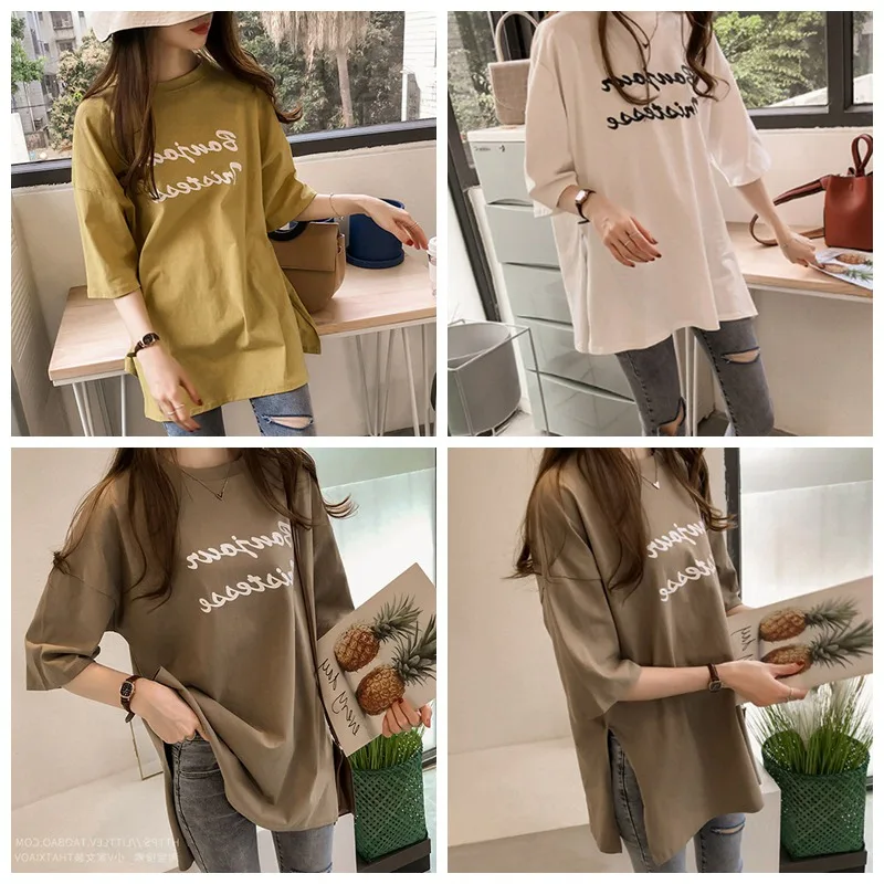 

1 Women Cartoon Print T Shirt Casual Boyfriend Tshirt Harajuku Oversized Funny Female T-Shirts Streetwear White Top