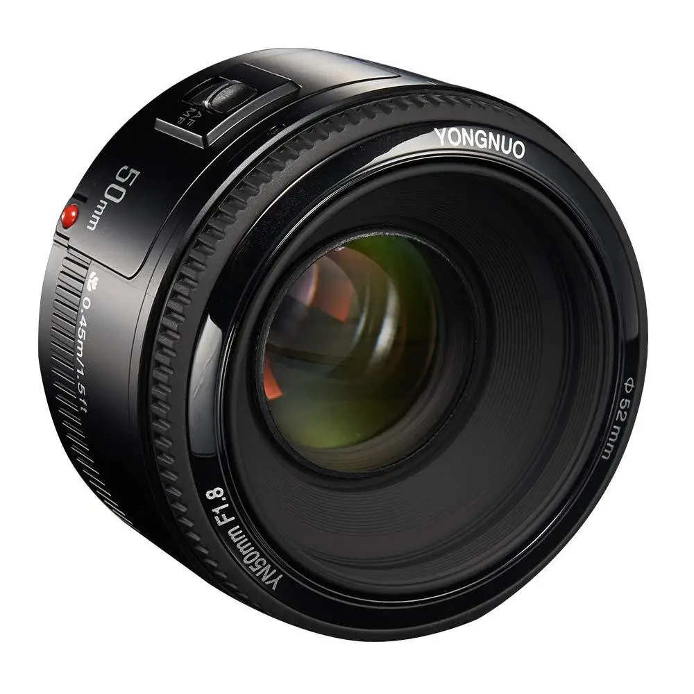 YONGNUO YN50mm F1.8 EF EOS 50 мм AF MF объектив камеры с большой апертурой в черном цвете для Canon