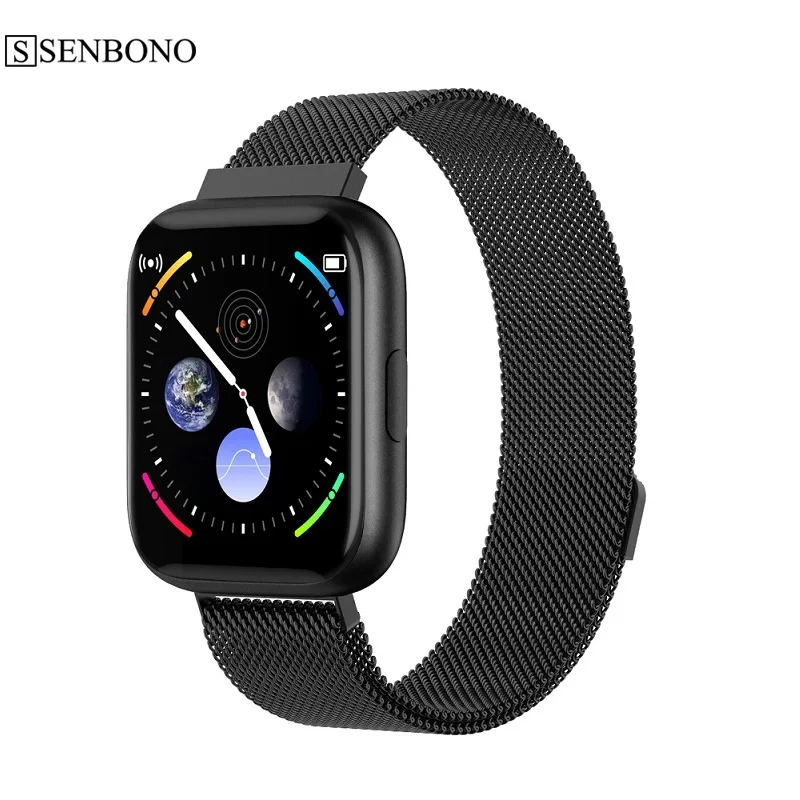 Смарт часы унисекс с сенсорным экраном 1 4 дюйма пульсометром и фитнес