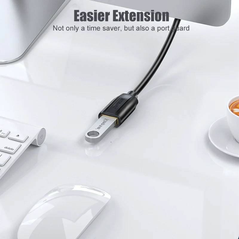 Удлинительный кабель USB 3.0 2.0 Samzhe штекер-гнездо для подключения ПК телевизора PS4