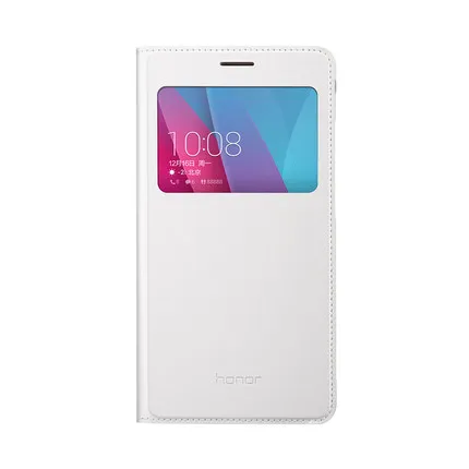 Официальный кожаный умный флип-чехол Защитная крышка с окном для huawei Honor 6x/GR5 /mate 9 lite - Цвет: Silver