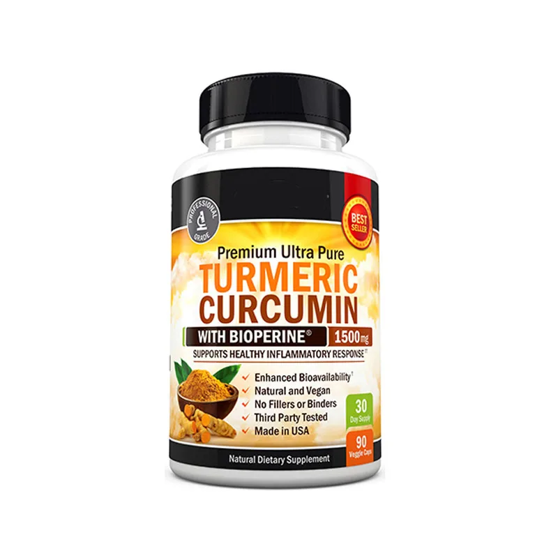 

95% curcuminoids Turmeric Curcumin BioPerine 1500mg Natural Joint Healthy 90 Caps/bottle