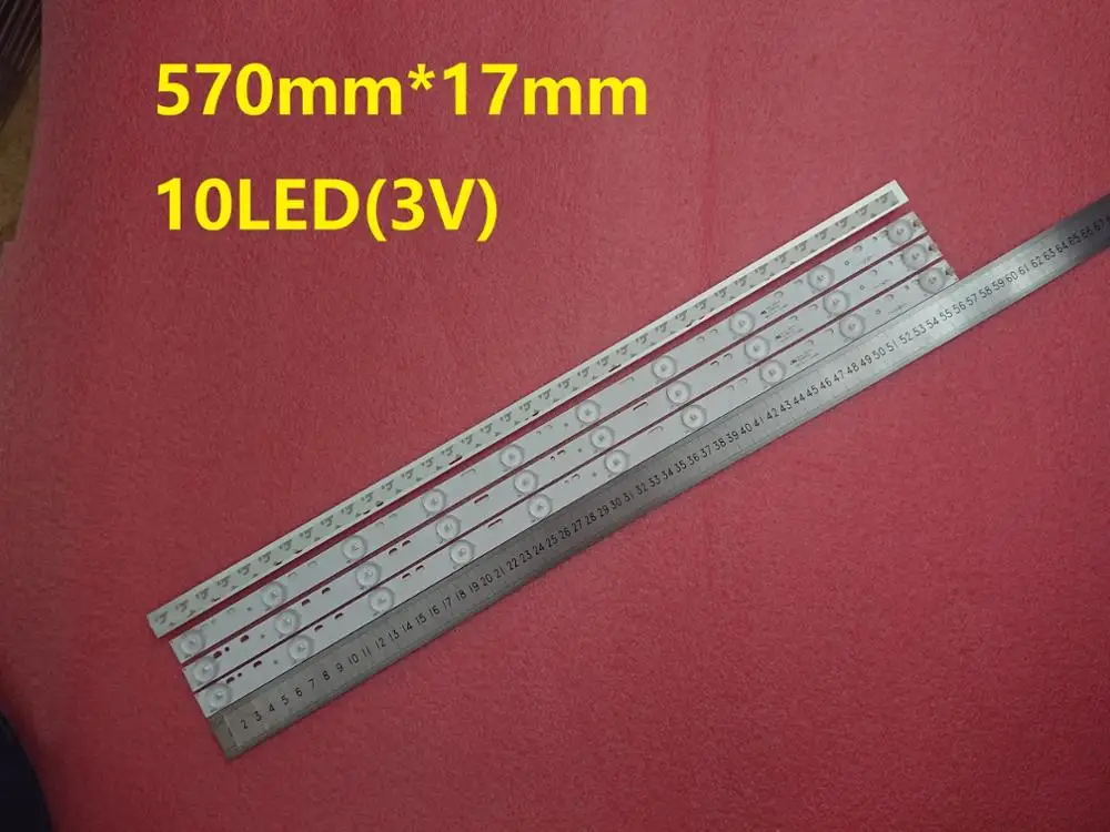 

New 15 Pieces*10 LEDs*3V 32 inch 570mm*17mm LED Backlight Strips Optical Lens Fliter for 32"TV Monitor Panel