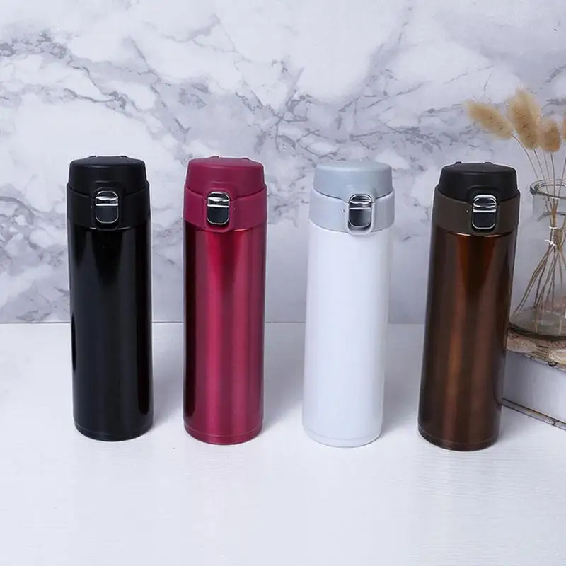 

High quality portable steel vacuum flask large bouncing business cup cover gift car water capacity straight with I0Y2