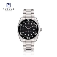 kuluze watch titanium strap 30bar diver water ghost sapphire crystal men automatic mechanical ceramic bezel luminous wrist watch