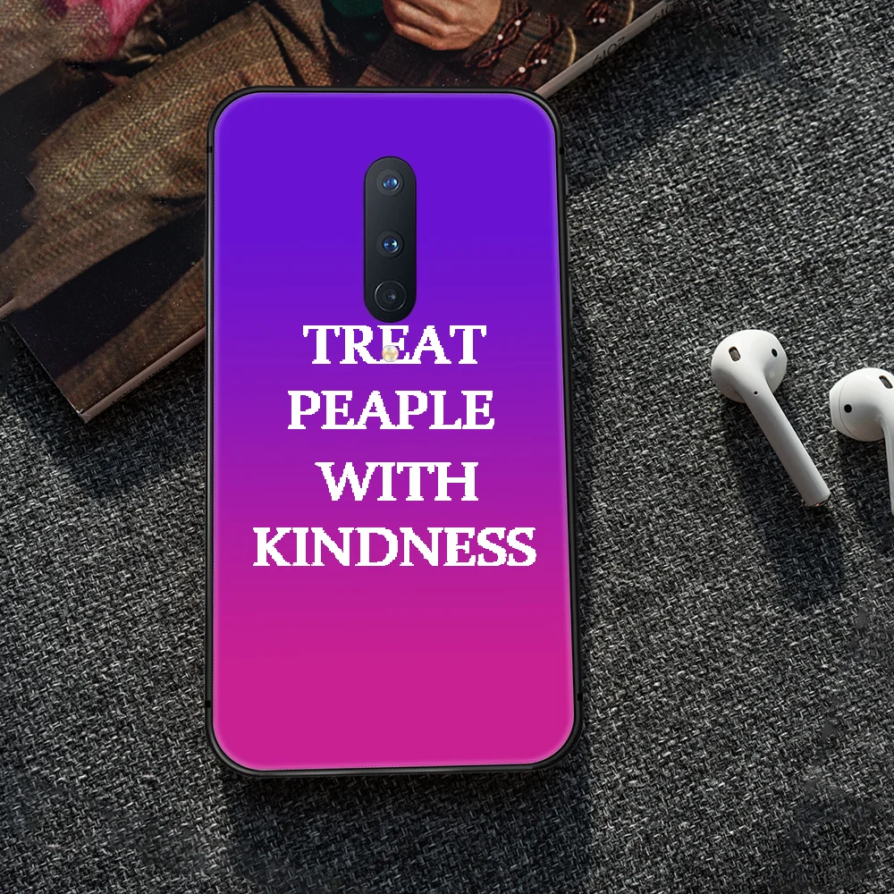 

Treat People With Kindness Harry Styles Phone Case Cover Hull For 1+ Oneplus 5T 6 6T 7 7T 8 8T Pro black Funda Silicone Back