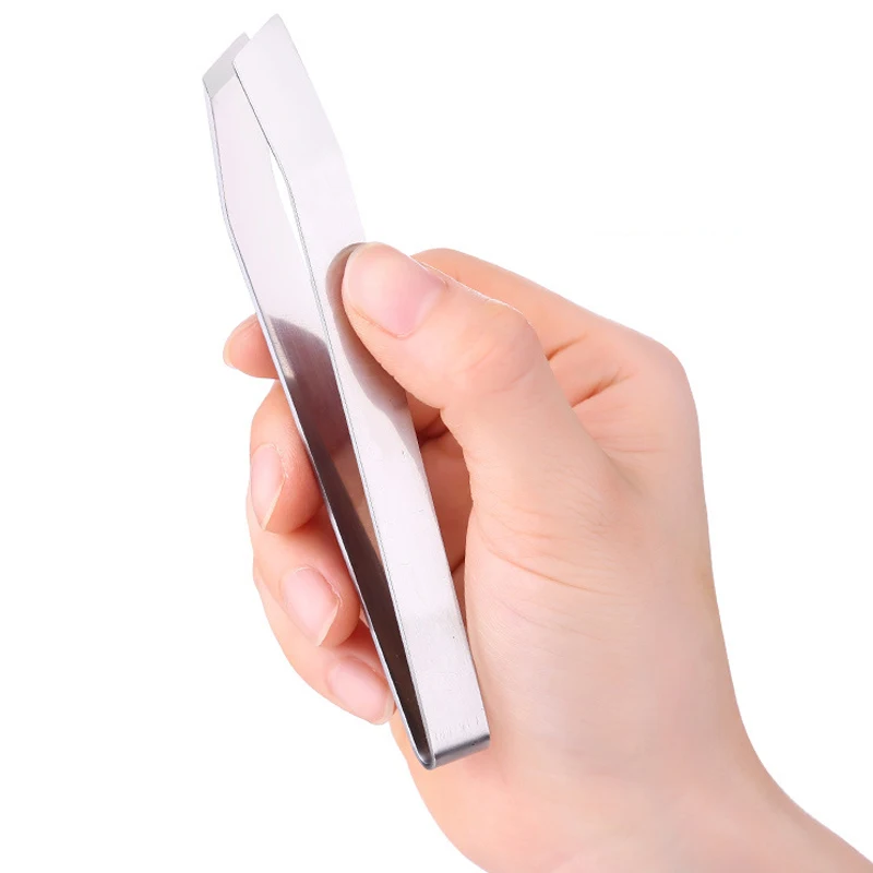 Новый Прочный Пинцет серебристого цвета из нержавеющей стали длиной 11 см 2