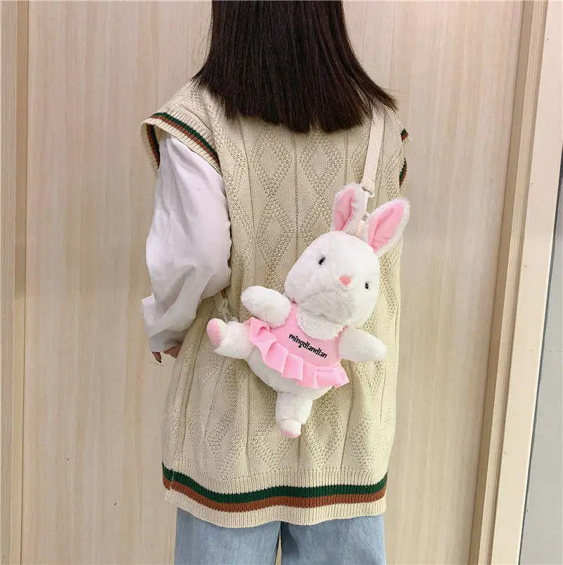 

Plush Kids Crossbody Bags Children's Bags Cartoon Baby Girls Shoulder Bags Cute Toddler Handbag Animal Rabbit Infant Coin Purses