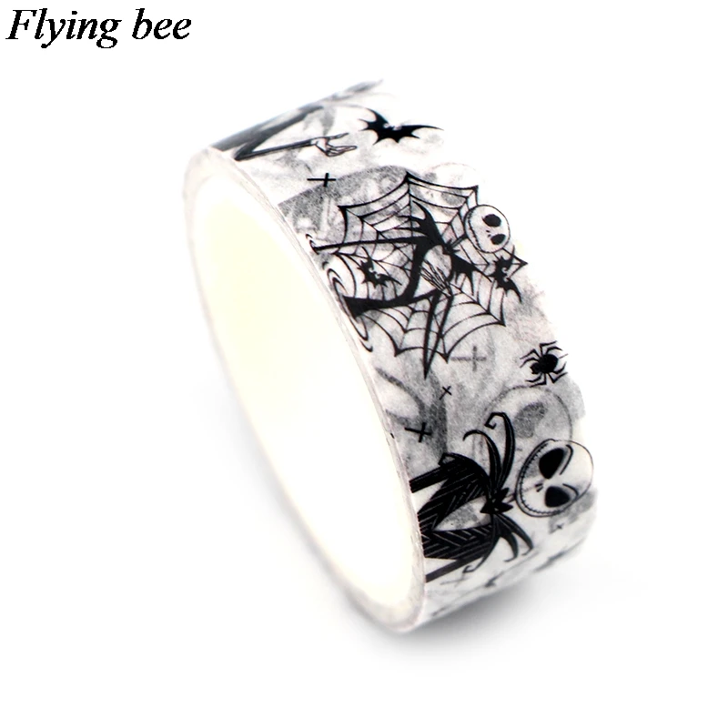 Flyingbee 4 шт./компл. ужастиков лента с рисунками убийца клейкая лента ночь перед Рождеством Бумага лента Washi Стикеры комплект X0640