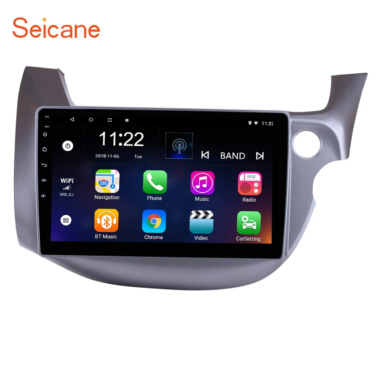 Seicane 10," Android 9,0 2din Автомагнитола радио плеер gps навигация для 2007 2008 2009 2010 2011- HONDA FIT JAZZ RHD