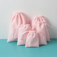 high quality velvet pouches fabric jewelry packaging bags display drawstring packing gift bags pouches