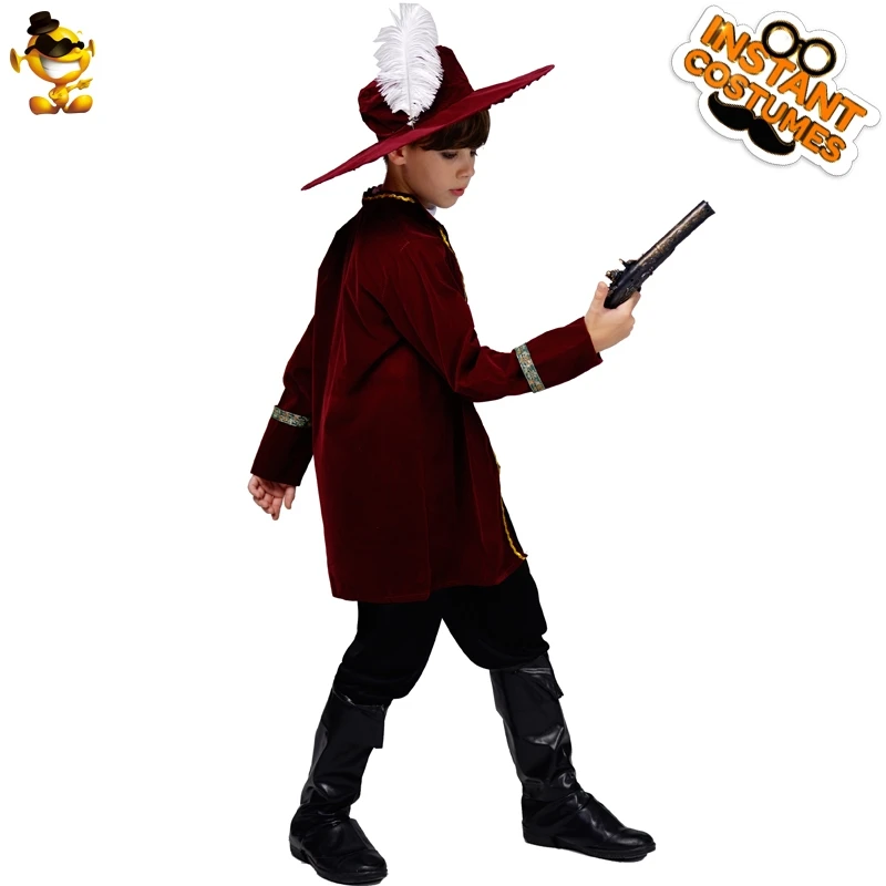 Мода для маленьких мальчиков роскошный костюм пирата Крутая Красивая верхняя