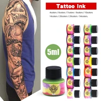 tattoo ink set 5ml color mixing tattoo ink semi permanent natural plant pigment for body art painting pigment tattoo ink supply