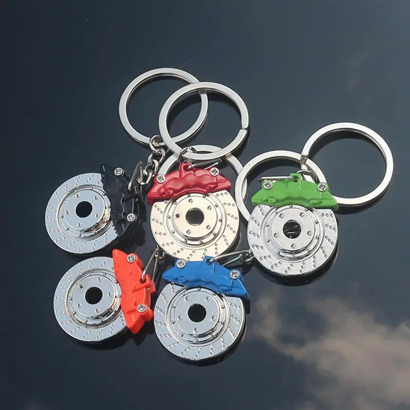 

New 3D Part Metal Brake Disc Model Creative Car Keychain Auto Keyfob Keyring Gift Interior Car Accessory