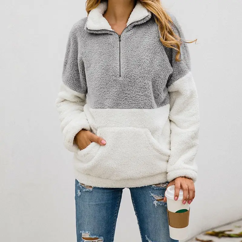 

Turtleneck Women Hoodies Pullover Autumn Winter Coat Loose Wool Thick Knit Sweatshirt