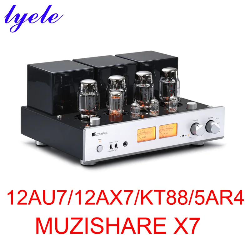 

Вакуумный трубчатый усилитель MUZISHARE X7 KT88 2-канальный высокой мощности 45 Вт * 2 с Vu Meter HIFI звуковой усилитель 110 В/220 В