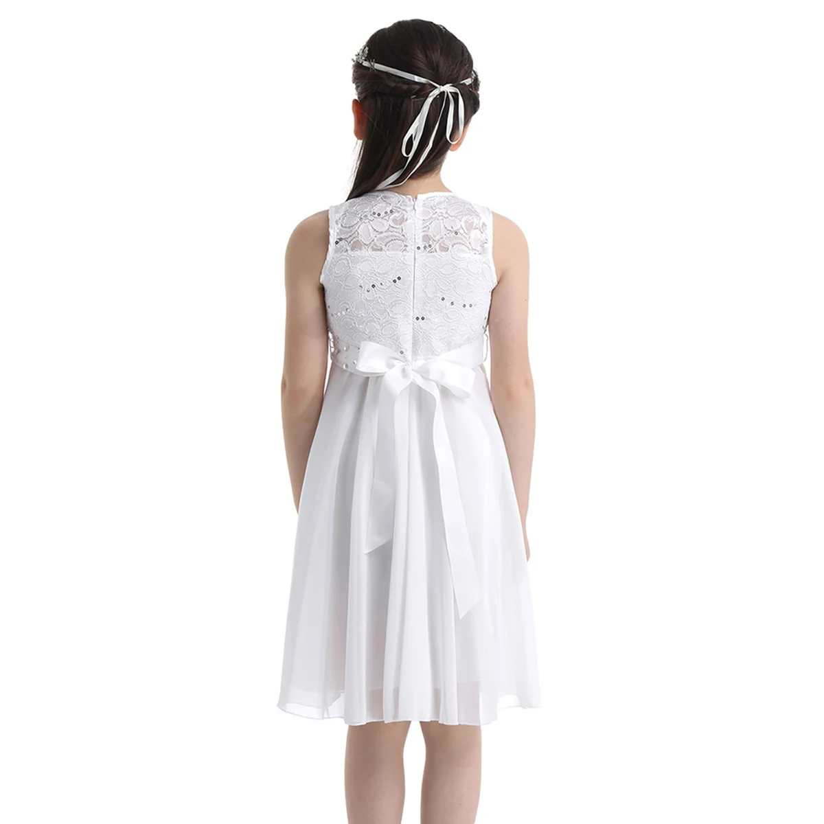 Кружевные шифоновые Детские платья iiniim для девочек платье-пачка с цветами