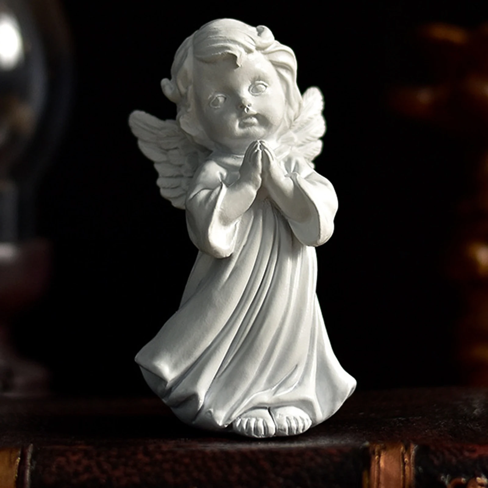 

Resin Angel Garden Figure Unique Winged Angel Statue Home Garden Decoration Napping Angle Sculpture Desktop Decorative Statue
