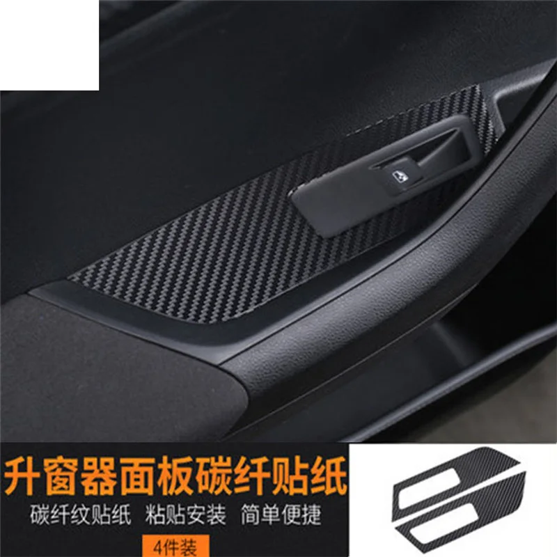 Автомобильные наклейки из углеродного волокна 4 шт./лот декоративная панель для
