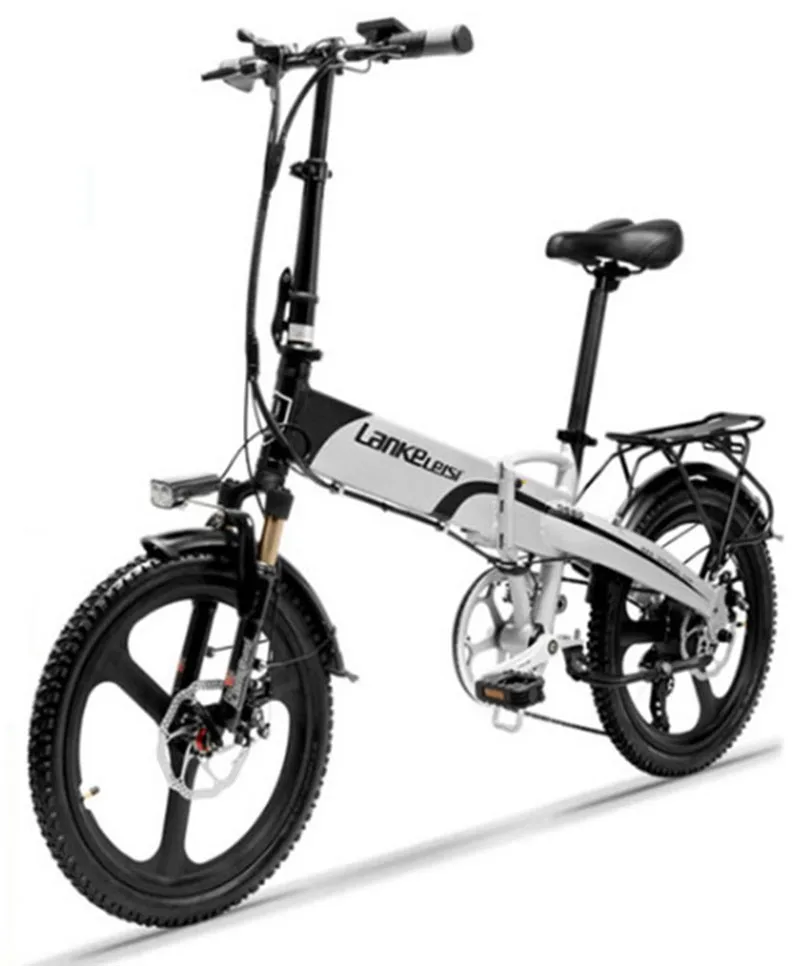 

Lankeleisi Electric Bicycle 20 Inch G660 48V 400W 14.5Ah LG Lithium Battery With LCD Display & Carrier& Dual Disc Brakes
