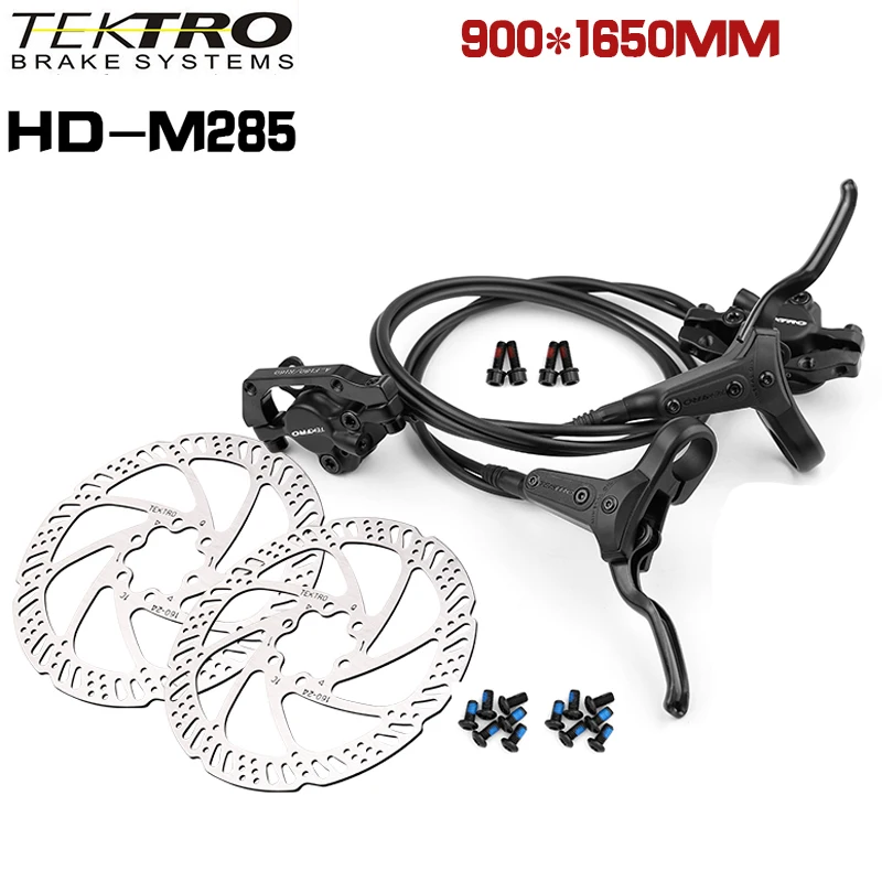 

TEKTRO HD-M285 MTB велосипедный Гидравлический дисковый тормоз передний задний 900/1650 мм тормоз с ротором 160/180/203 мм деталь для горного велосипеда