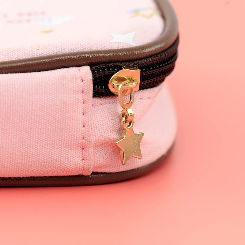 Большая кожаная ЕДИНОРОГ розовый школьный пенал для карандашей девочек детей