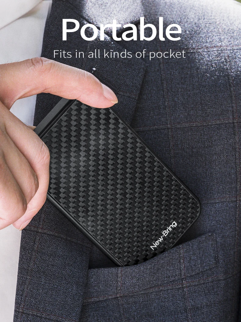 Новый держатель для карт мужской минималистичный кошелек из углеродного волокна