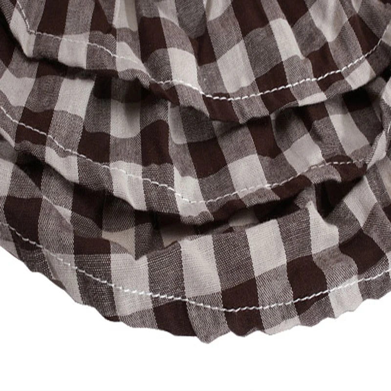 TOU -- детская розовая шляпа с бантом для девочек Модная кофейная в клетку Летняя