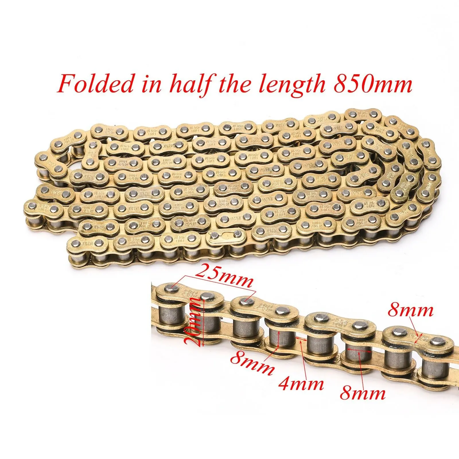 

Motorcycle Oil Seal Chain O-Ring 428 chain 136 Link for ATV Quad MX Enduro Supermoto Motard Racing