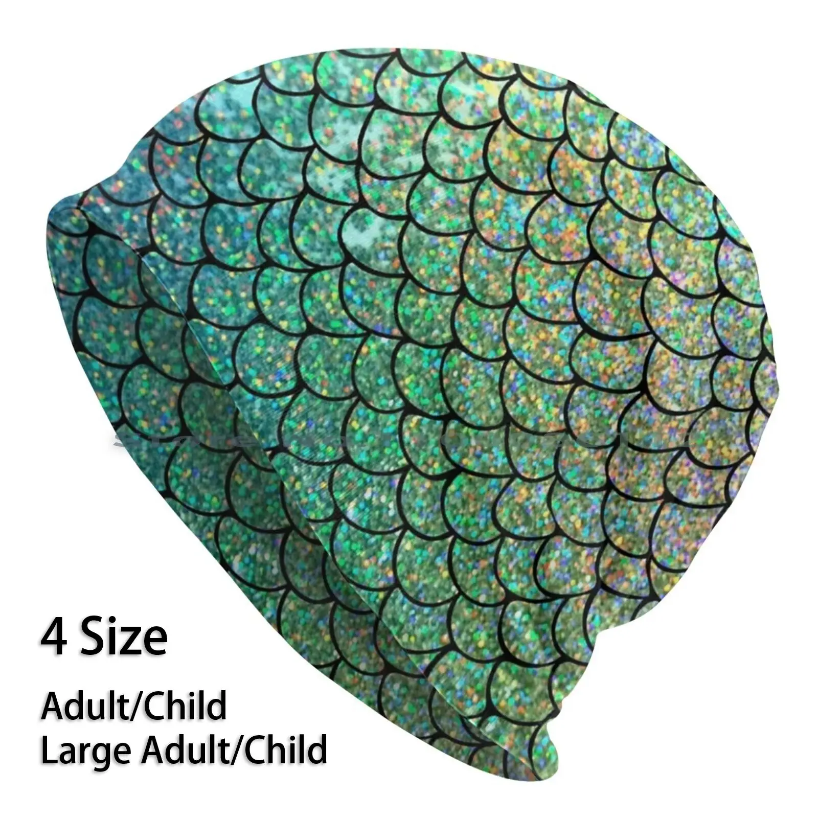

Colorful Glitter Mermaid Scales Beanies Knit Hat Mermaid Fairy Tale Scales Whale Tail Animal Arctic Sea Ocean Fish Dolphin