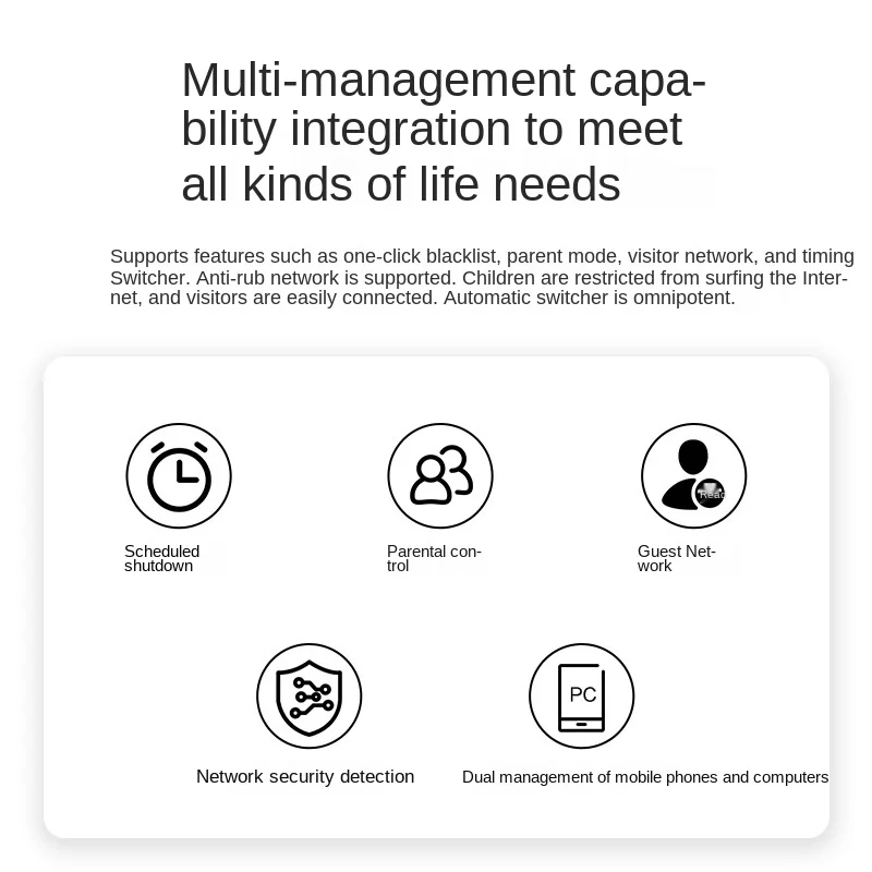 

Home wireless router 100M full Gigabit port wifi high speed 5G through wall dual frequency 1200M