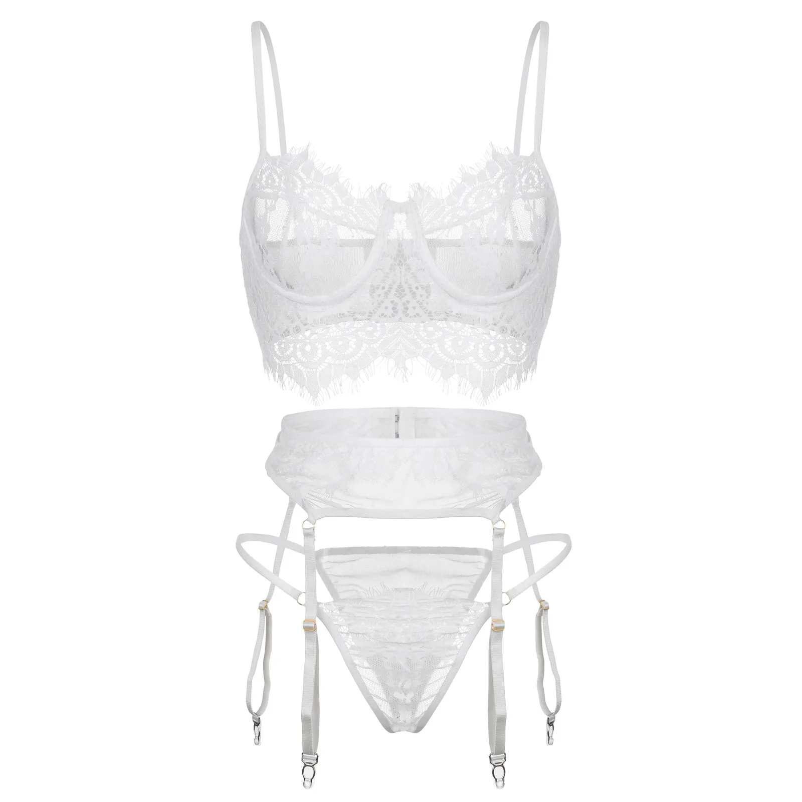 Новое Сексуальное Белое Нижнее белье для невесты и женщин чувственное