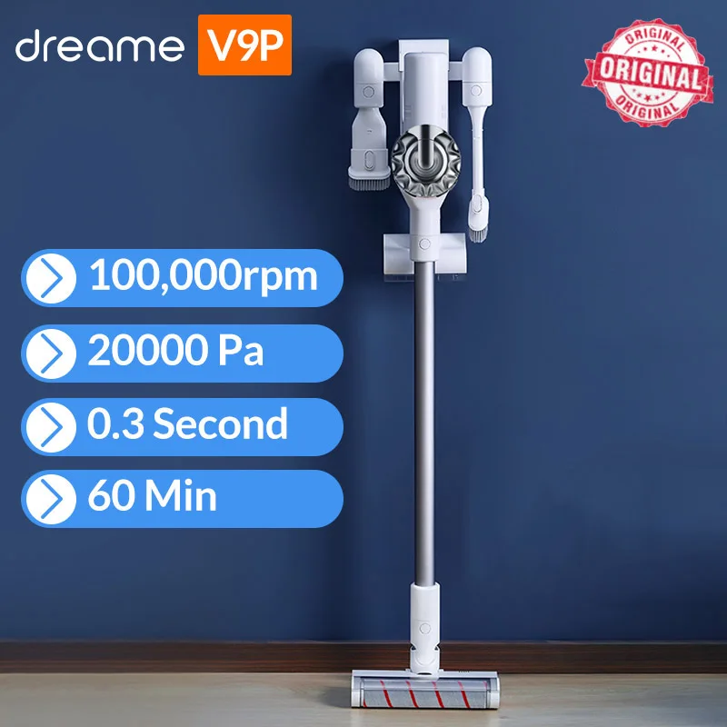 Ручной беспроводной пылесос Dreame V9P портативный циклонный Мощное всасывание 120